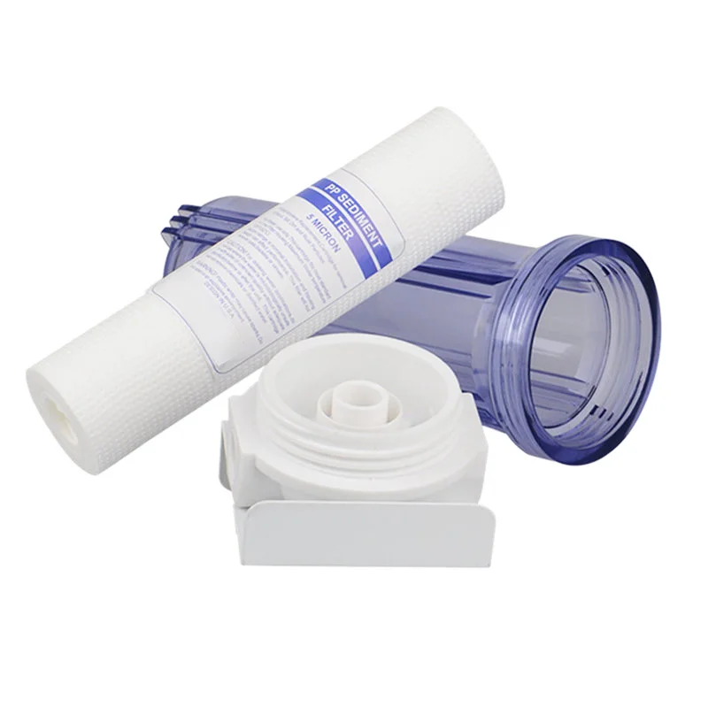 HOT!Drinking Water Filter Housing 10-Inch First Level Water Purifiers PPF Pre-Filter with Quick Fittings and RO Wrench