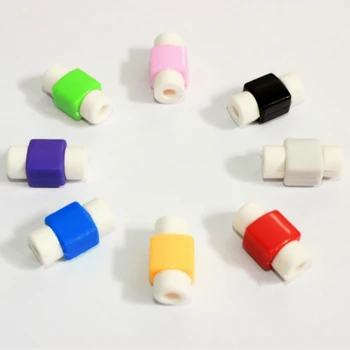

10PCs Silicone USB Cable Protector Earphone Wire Cord Protection Cover Data Charger line Protective Sleeve For iPhone 6 7 8 X XS