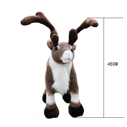Fancytrader 18'' Simulation Reindeer Plush Toy Soft Stuffed Sika Deer Doll Wapiti Moose Elk Toy Christmas Gift Home Deco 45cm (6)