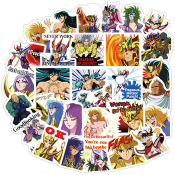 

40pcs Pack Anime Saint Seiya Stickers Waterproof PVC Skateboard Travel Luggage Guitar Scrapbooking Boy Kids Toys Cool Sticker