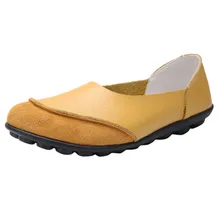 Женские однотонные мягкие туфли на плоской подошве; удобные туфли из натуральной кожи; женские туфли в стиле ретро; балетки; большие размеры