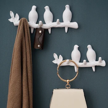 

Bird Wall Mounted Coat Clothes Towel Hook Hat Handbag Storage Hanger Holder