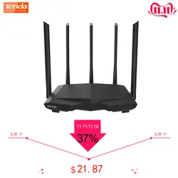 Tenda AC7 Беспроводной Wi-Fi роутера 5 * 6dbi высокого усиления антенны 11AC 1200 Мбит/с (2,4 ГГц/5,0 ГГц Wi-Fi ретранслятор 1 * WAN 3 * LAN Smart APP управлять