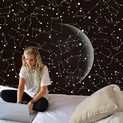 Ins подвесная ткань скандинавский диван для отдыха фон ткань черная звезда серия декоративный гобелен Вселенная