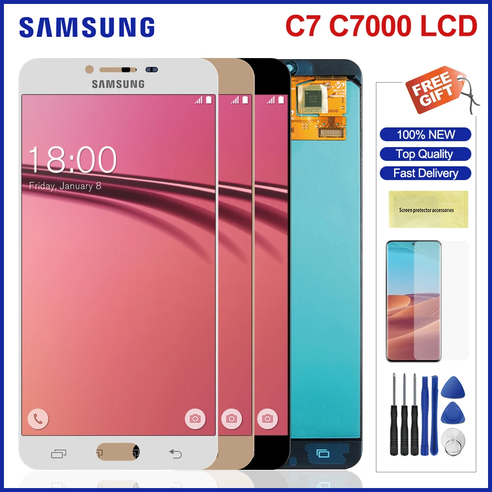 5 7 &quotОригинальный ЖК-дисплей для Samsung Galaxy C7 C7000 сенсорный экран сменный