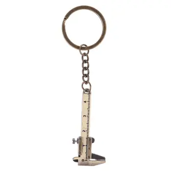 

Portable Mini Vernier Caliper Measure Tools Key Ring Zinc Alloy Calipers Gauge Slide Ruler Key Chain Woodworking Tools