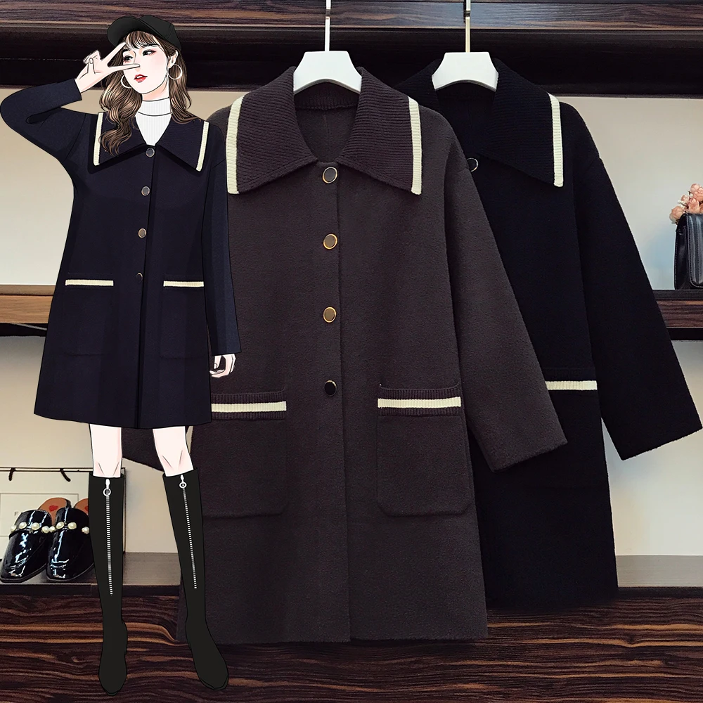 

Will double Long cashmere coat whom han edition of new fund of 2021 autumn fashion temperament wool coat