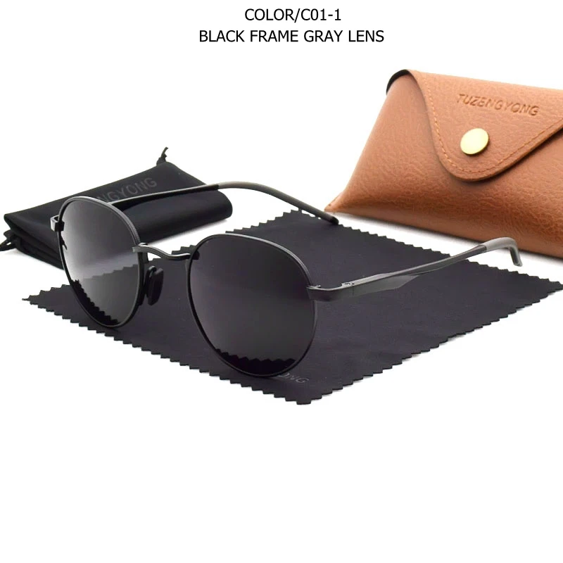 Polarisierte Sonnenbrille Gothic Steampunk Vintage Rund Uv400_voghion.com