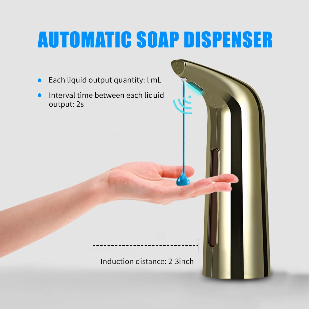 

Hot New 400mL Automatic Soap Dispenser Infrared Hand-free Touchless Soap Dispenser Auto Hand Soap Dispenser Bathroom Kitchen Acc