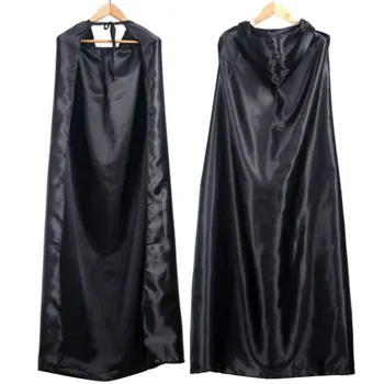 

Black Long Tippet Cape Costume Halloween Cosplay Theater Prop Death Hooded Cloak Devil Children Adult cosplay Accessories