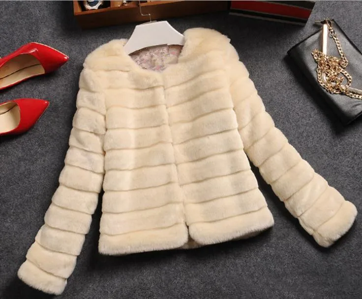 Manteau En Fourrure Lapin, женская верхняя одежда из искусственного меха, весна, осень, зима, модные куртки из искусственного меха, большие размеры, женские меховые Топы K1223