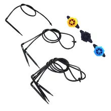 10PCS Spider Distribution Assembly With 1/2/4 Elbow Arrow Dripper Mini-Stakes  For Potted Plants Greenhouses Gardens