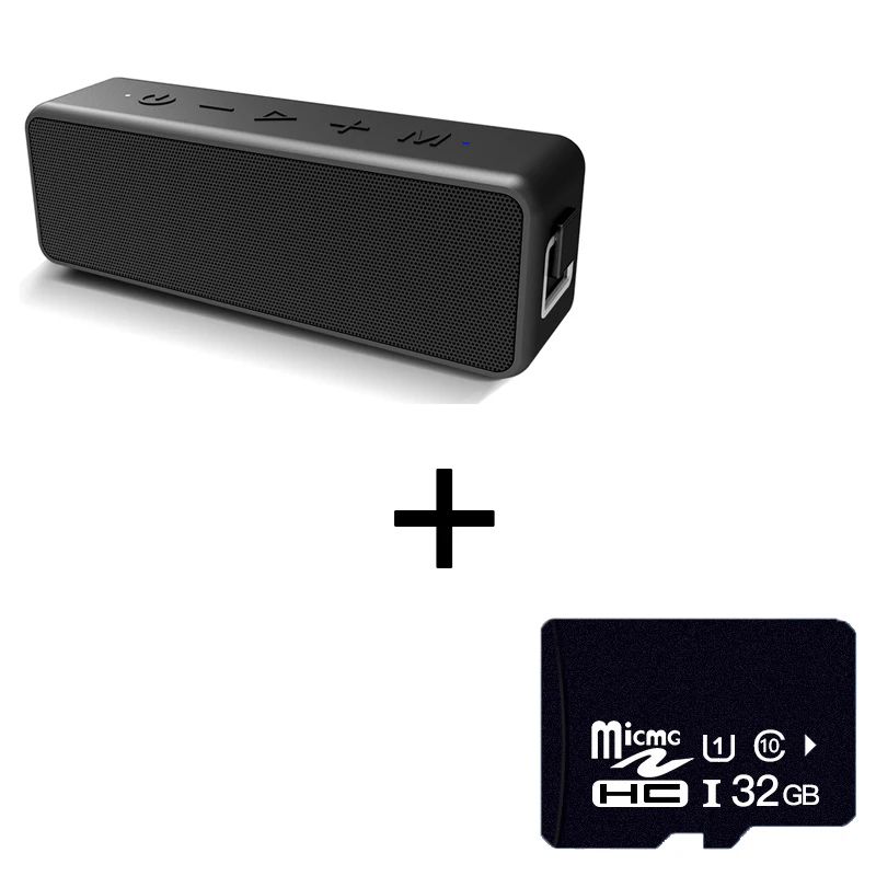 With 32g card 40 Вт портативный беспроводной Саундбар Bluetooth динамик открытый сабвуфер 3D стерео объемный мини Колонка Поддержка TF карты домашний кинотеатр - Цвет: With 32g card