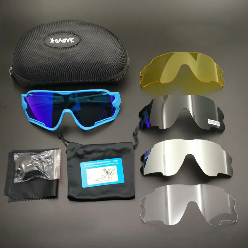 2019 Polarized 5 Lens Cycling Glasses Road Bike Cycling Eyewear Cycling Sunglasses MTB Mountain Bicycle Cycling Goggles UV400