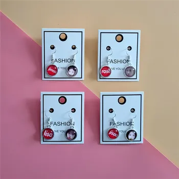 

1 pair Kpop BLACKPINK Dangle Earrings Crystal Pendant EarStud Lisa Rose Jennie Jisoo Kpop blackpink earring new arrivals