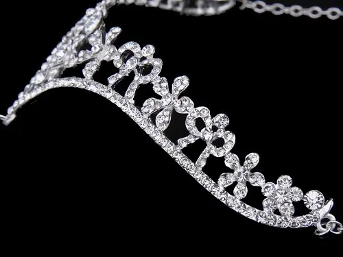 Корона тиара невесты Кристалл Стразы Цветок/фронтлет