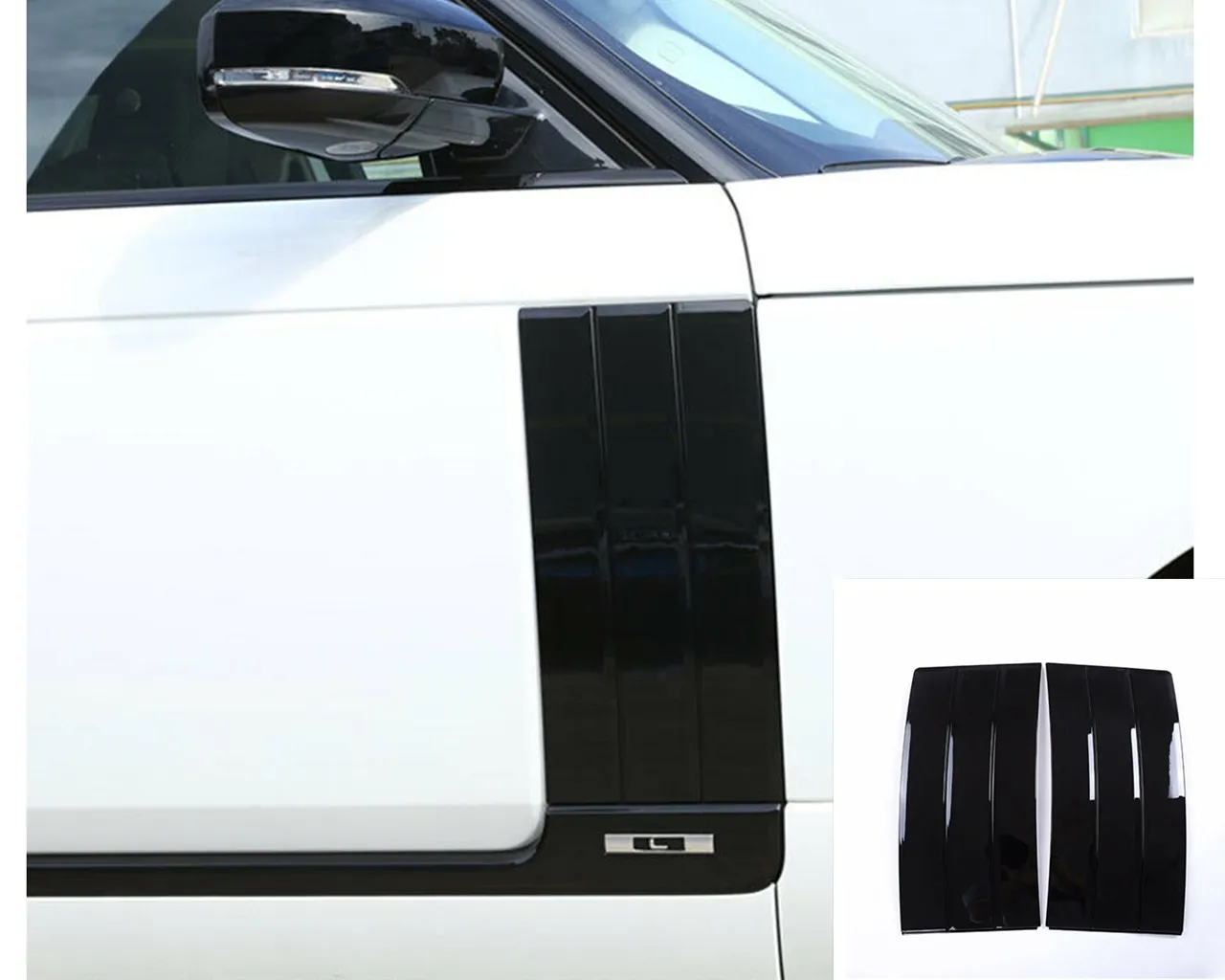 ABS глянцевый черный капот панель накладка для Land Rover Vogue LR405 2013