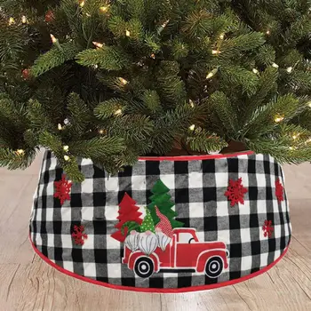 

2020 30 Inch Christmas Tree Skirts Floor Mats Personality Exquisite Knitted Edge Cover Apron Xmas Party Home Decoration Carpet