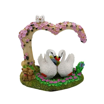 

Home Decor Aquarium Heart Swan Ornament Home Desktop Decoration Resin Craft Home Decoration Accessories Decoration Maison