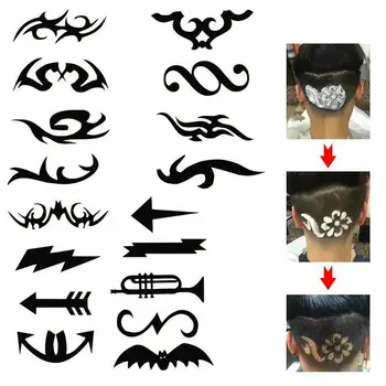 

Hair Styling Tattoo Template Stencil Trimmer Salon DIY Hairdressing Model Salon Hairstyle Carving Template