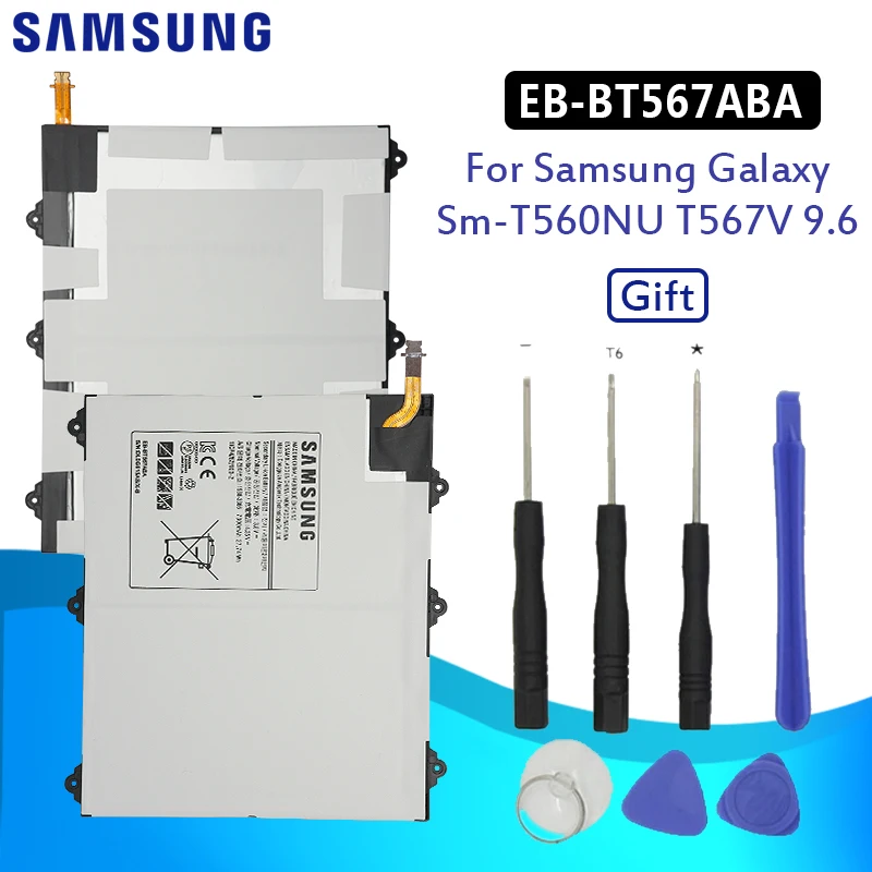 Samsung планшет батарея EB-BT567ABA для samsung Galaxy Tab SM-T560NU T567v 9," 7300 mAh Замена батареи+ Инструменты