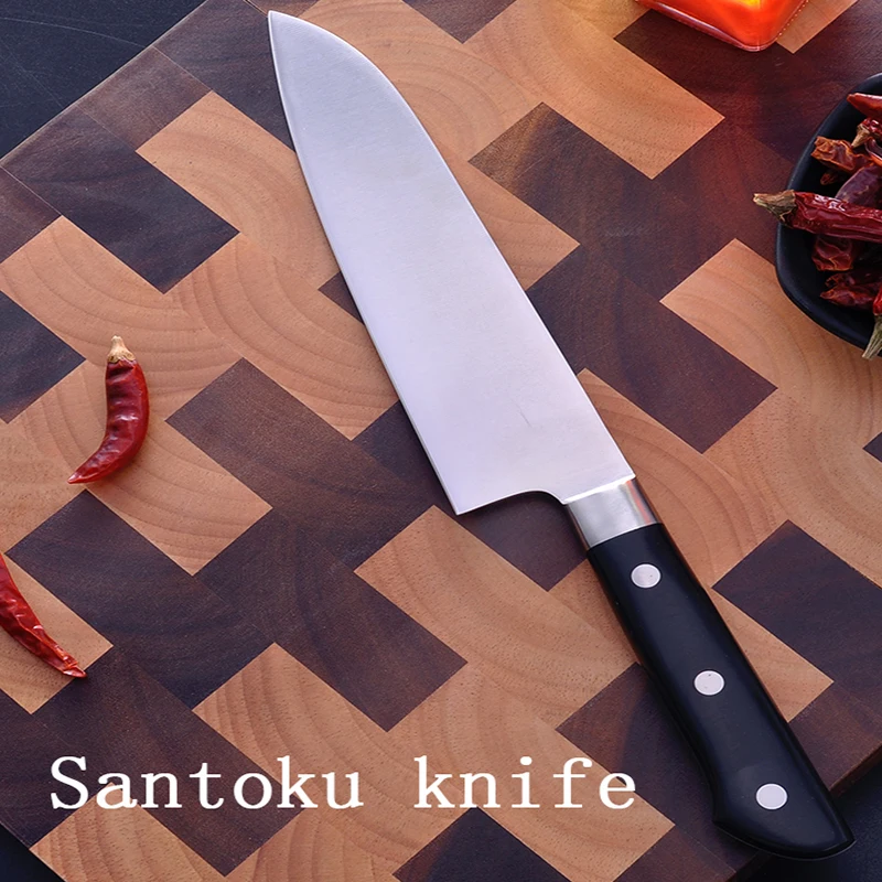 Ghl 7 Inch Ultra Sharp Sandvik Steel Santoku Knife Chef Knife Filleting