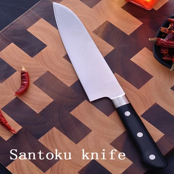 

Ghl 7 Inch Ultra Sharp Sandvik Steel Santoku Knife Chef Knife Filleting Sushi Knife Cleaver Knife Kitchen Knives Cooking Tool
