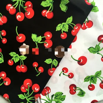 

Cherry cotton Sewing Fabric DIY Handmade Material Hometextile Patchwork For baby Children's adult clothing skirt 140*50cm
