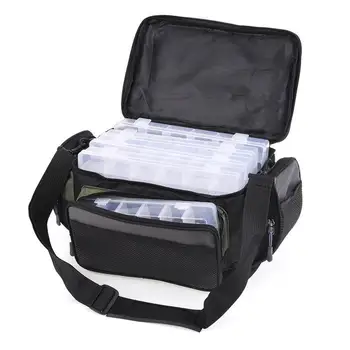 

Bi-Color Square Waterproof Fishing Bag Large Capacity Multifunctional Lure Fishing Tackle Pack Outdoor Shoulder Bag