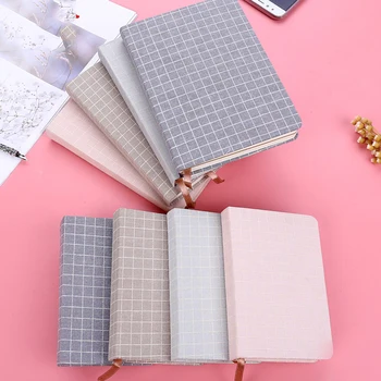 

Literature and art small fresh and simple pure color cloth hand account book checkerboard hand account notebook new notebook