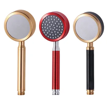 

Space aluminum heater shower head high pressure spa massage super water saving nozzle Handheld Bathroom accessories