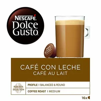 

Nescafé Dolce Gusto - Café Con Leche - Cápsulas de Café - 16 Cápsulas