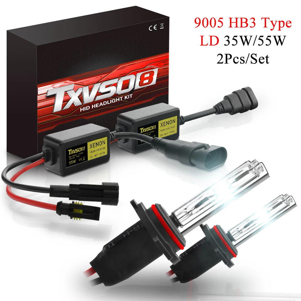 

HB3 HB4 HID Xenon Headlight Kit 9005 9006 Conversion Car Headlamp 2Pcs 35W 55W Halogen Bulbs With Ballast 3000K 5000K 6000K Lamp