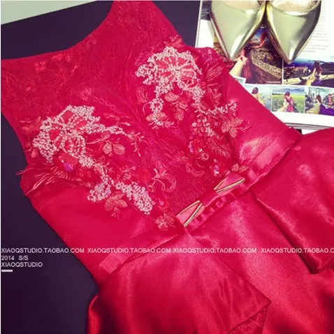 Женские летние вечерние платья, vestido de festa, Новые Модные Красные кружевные Длинные вечерние платья Русалка, вечерние платья