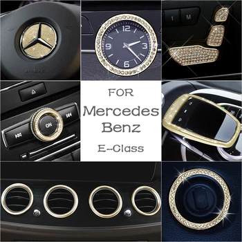 

For Mercedes Benz Accessories E Class W212 W213 AMG Bling Sticker Interior Parts Decorations Trim Refit Crystal Shining Gold