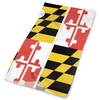 

SHINYWEET Breathable Maryland State Flag Headwear Neck Gaiter Face Mask Magic Scarf Tube Mask Bandana Balaclava and Sport Scarf