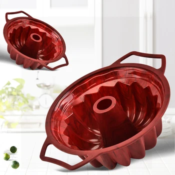 

Silicone Fluted Bundt Pan Classic Nonstick Flower Cake Pan Mold For Baking Bundt Cake, Pound Cake, Bakeware Perfect Results