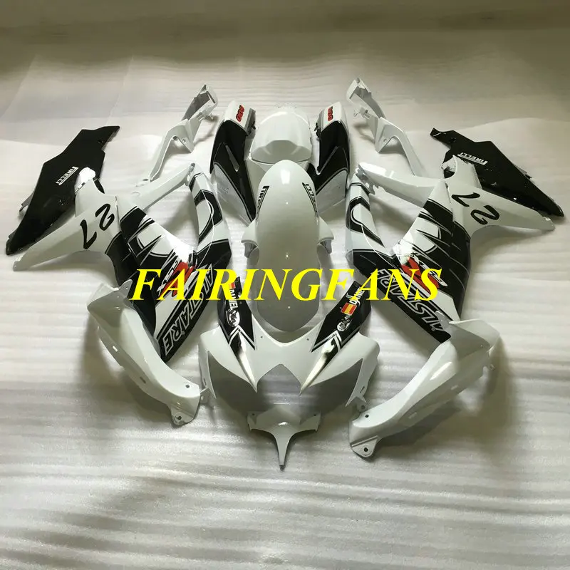 Литья под давлением обтекатель комплект для GSXR600 750 K8 08 09 GSXR 600 GSXR750 2008 2009 ABS белый черный Обтекатели кузова+ подарки SA44