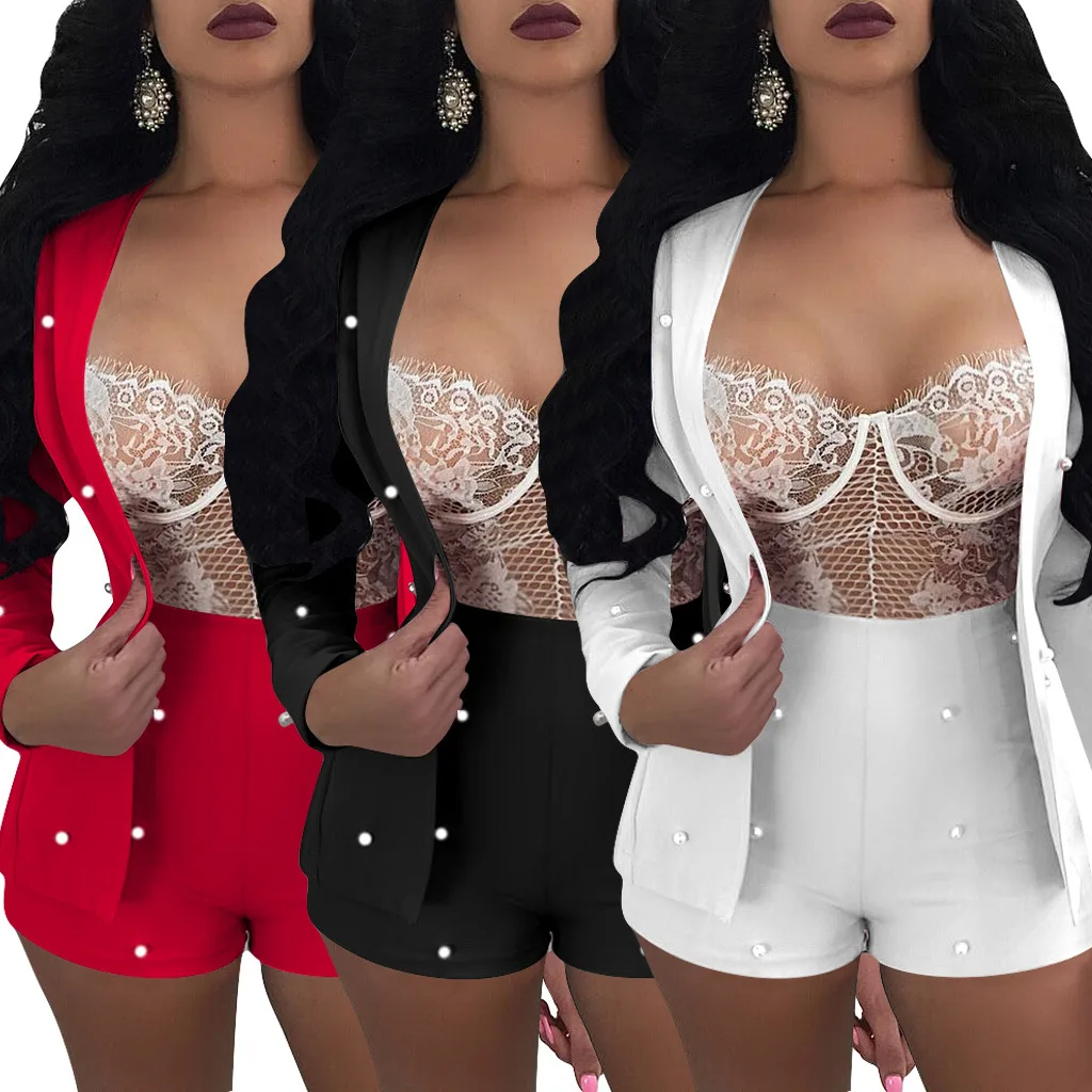 

Ruffle Blazer Pants Set Office Lady Cardigan Blazer Full Sleeve Two Piece Set Women Party Vestidos Business Uniform Outfits