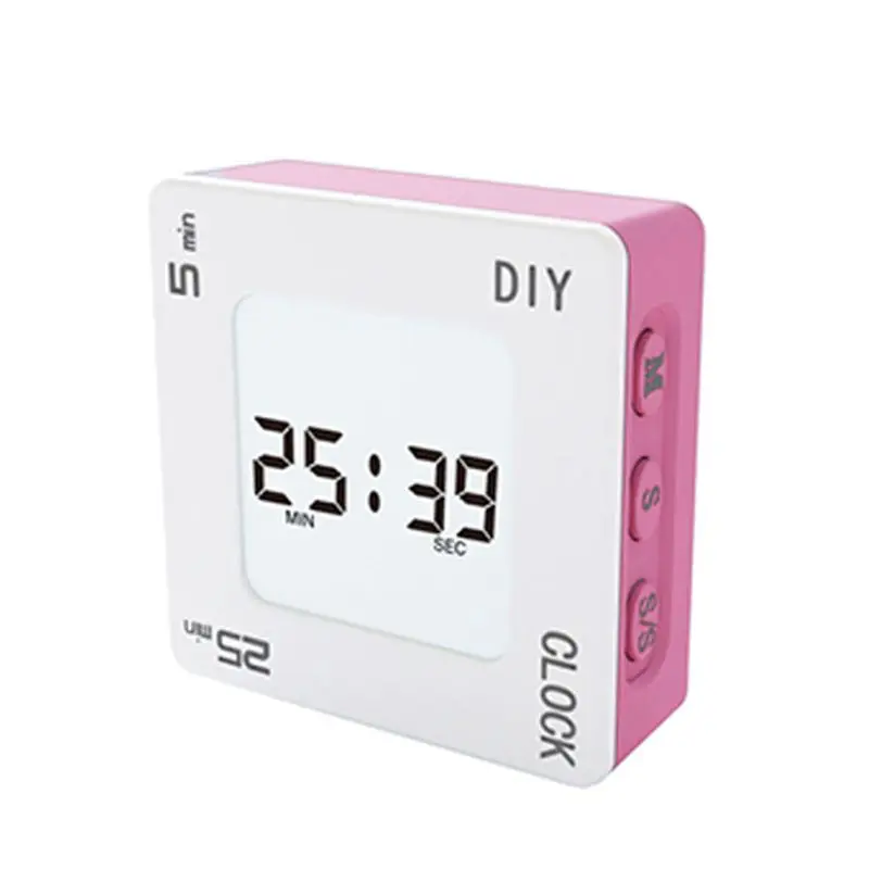 

DIY Time Management Pomodoro Timer Creative Square Alarm Clock for Students