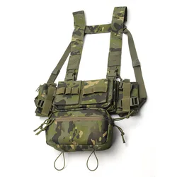Aparejo de pecho táctico MK3, bolsa de Micro chasis, arnés en H, M4 AK, inserto de revista, Airsoft, accesorios de Paintball, chaleco de caza
