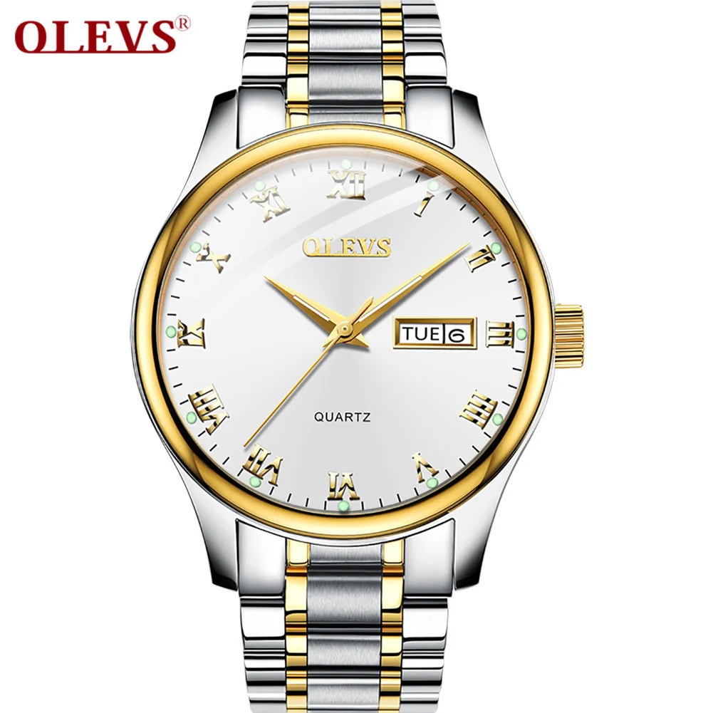 

Olevs Fashionluxury Waterproof Fine Steelquartz Couple Watch