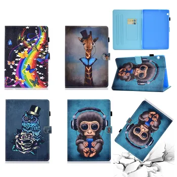 

Case For Huawei MediaPad T5 10 Cover Printed Leather Flip Case For Huawei T5 10 AGS2-L09/L03/W09/W19 10.1'' Tablet Stand Cover