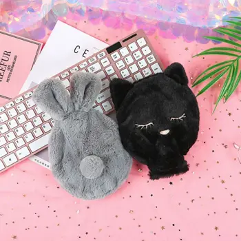 

PVC Liner Explosion-proof Hand Warmer Washable Hot Water Bottle Removable Cartoon Cashmere Cover Hot Water Bottle.