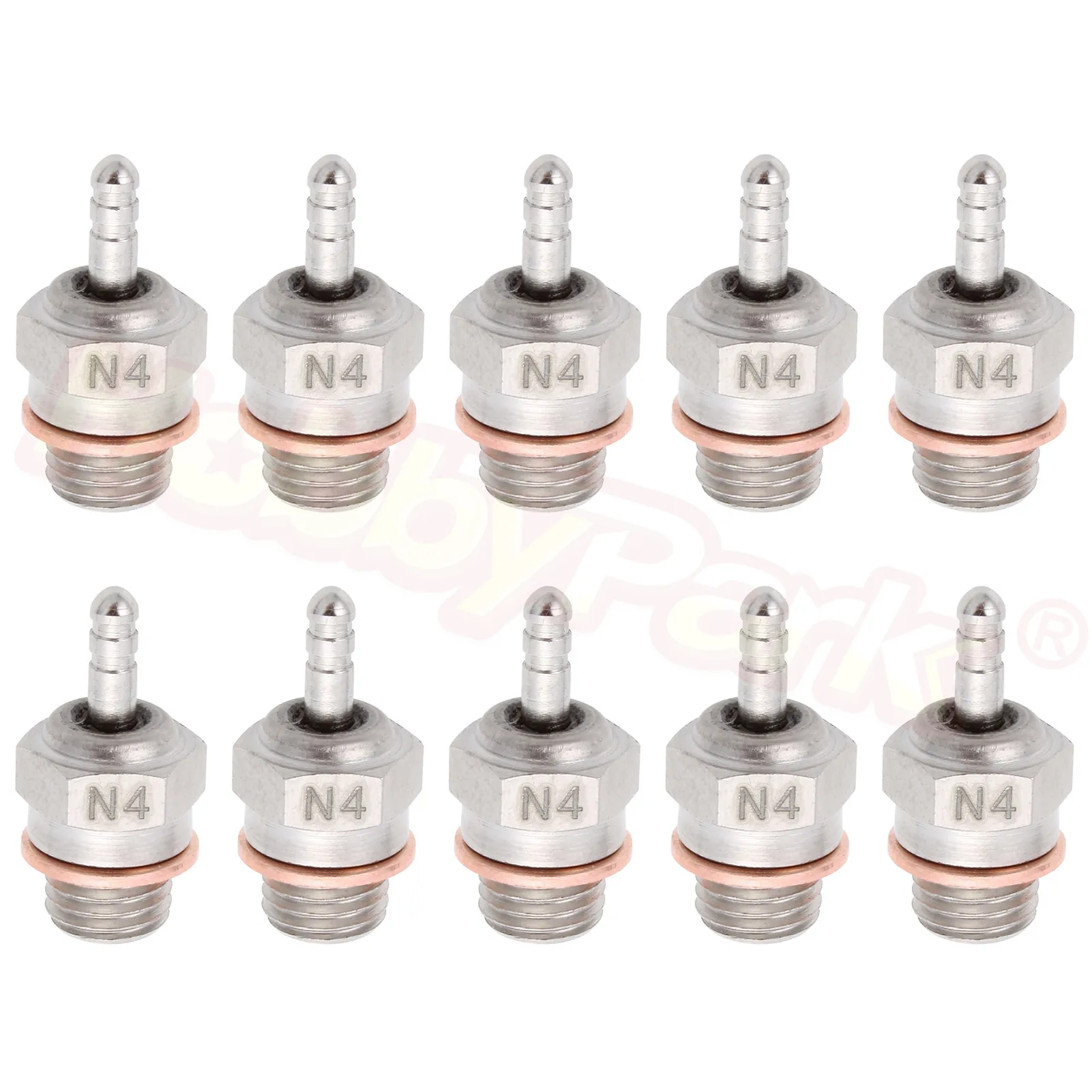 10pcs Hot / Medium Glow Plug Spark Plugs N3 3 N4 4 For Nitro Rc Cars