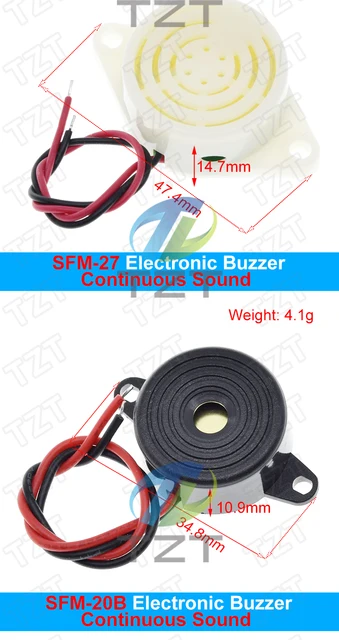 5 Pezzi Cicalino Elettronico 3-24V - Allarme 95dB | Per Circuiti Elettronici, Allarmi E Progetti Fai-da-te - Foto 9