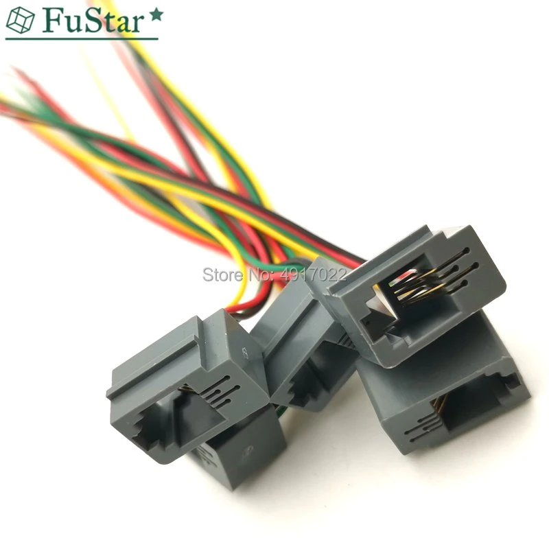 10Pcs 616E 4P4C RJ11 Female Telephone Connector Adapter with 4 Wires PN