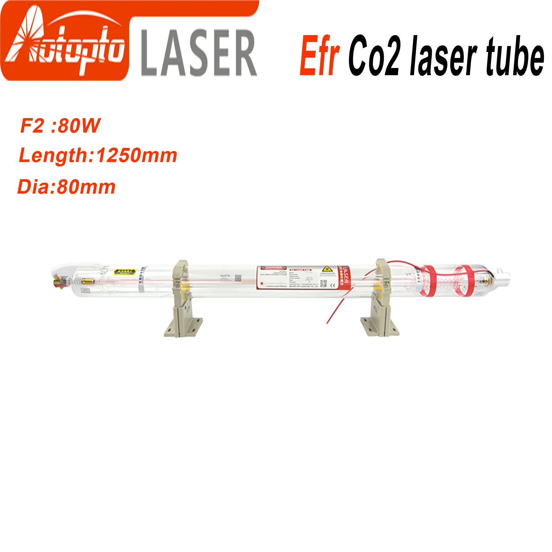 Efr CO2 Laser Tube F2 80W-95W for CO2 Laser Marking Engraving Machine Wooden Box Packing