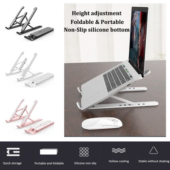 

Adjustable Portable Laptop Stand Foldable Support Base Notebook Stand For Lapdesk Computer Laptop Holder Cooling Bracket Riser