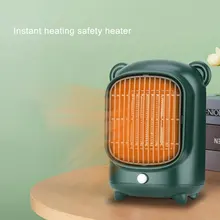Escritório ventilador quente portátil abs 500w mini desktop poderoso de baixo nível ruído proteção contra superaquecimento aquecedor elétrico quarto ptc aquecimento interior